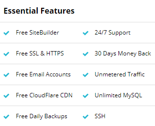 siteground essential features