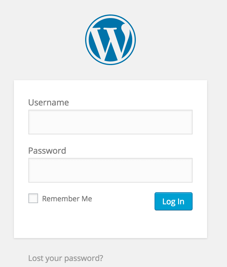 WordPress login