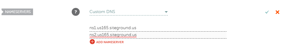 siteground nameservers