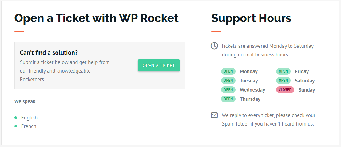 wprocket support